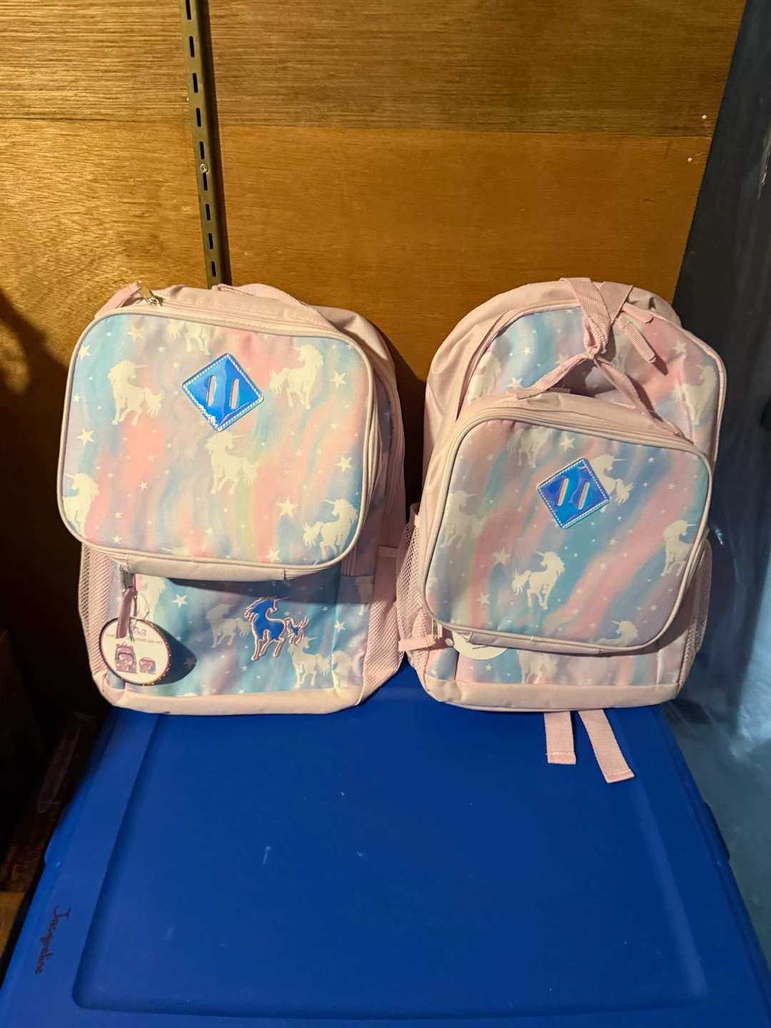 Unicorn backpack and lunch bag set