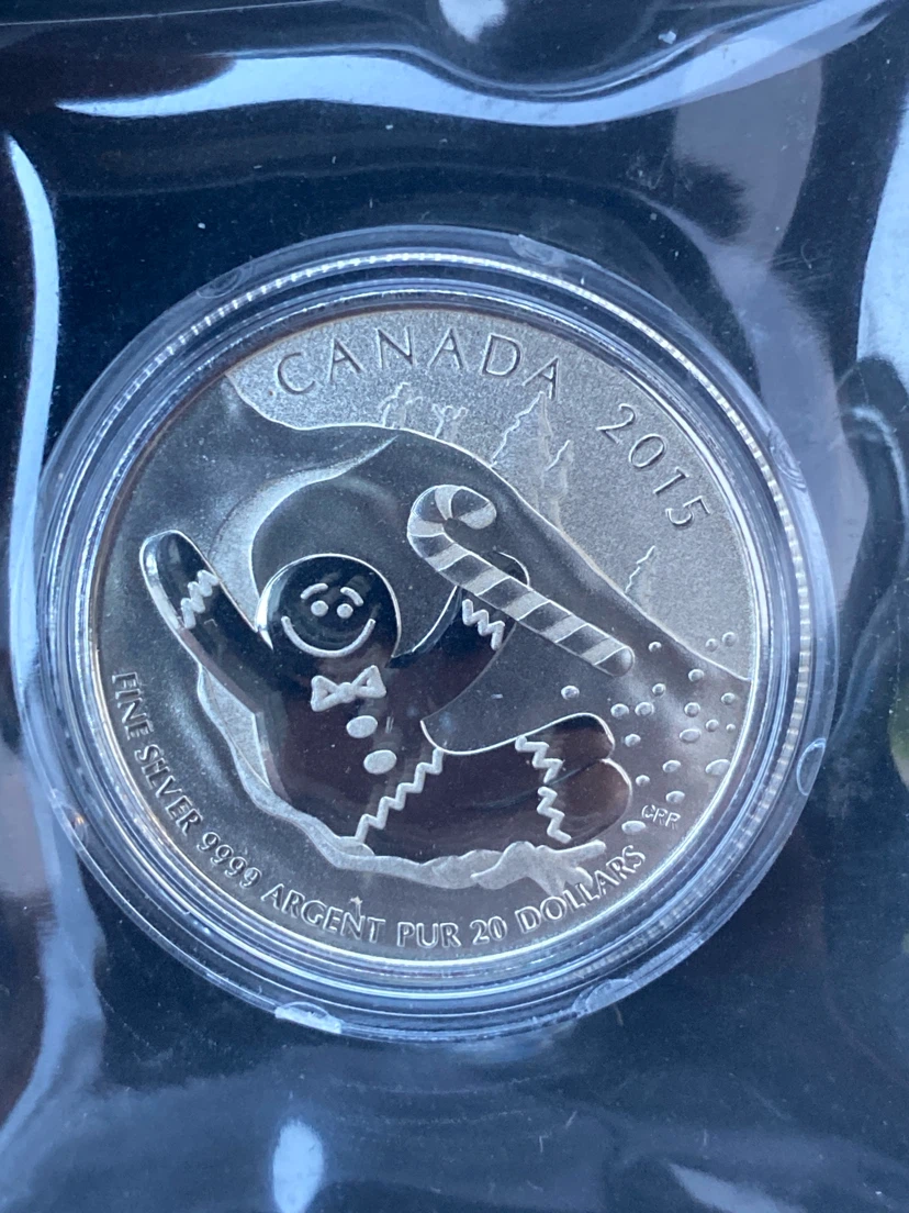 2015 Canada Fine Silver $20 Gingerbread Man Coin - photo 2