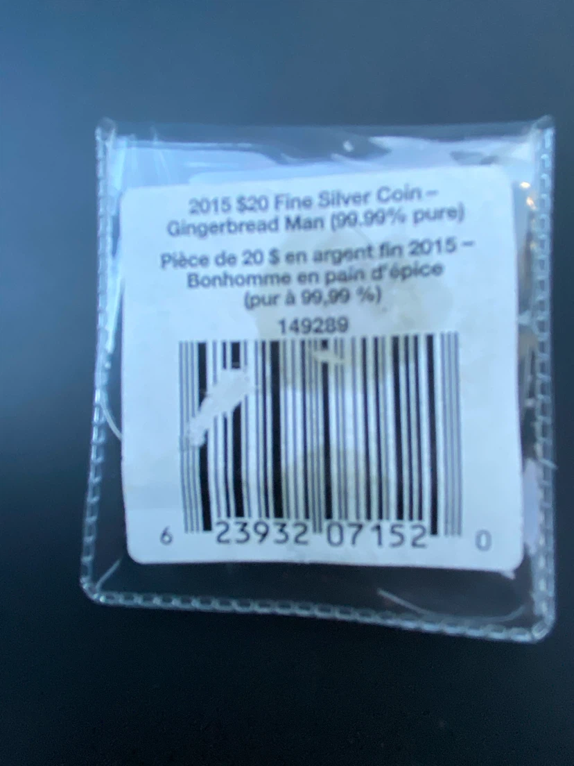 2015 Canada Fine Silver $20 Gingerbread Man Coin - photo 3