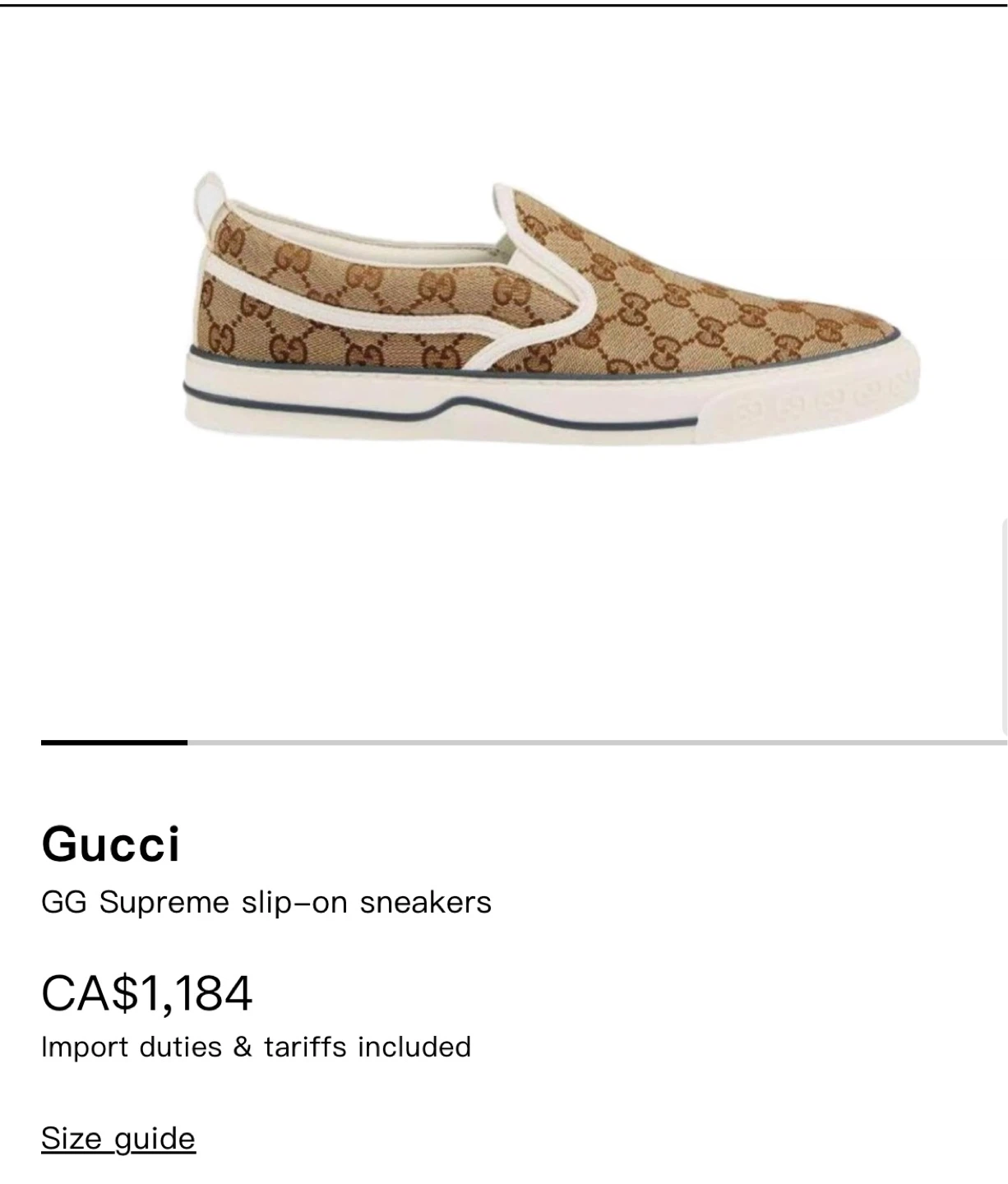 Gucci GG Canvas Slip-On Tennis Shoes - photo 2