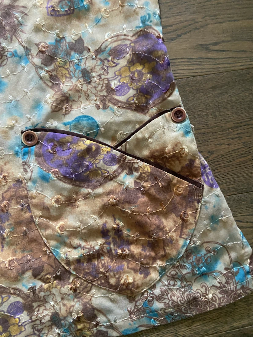 Elan by Barco Embroidered Floral Scrub Top - Size XS - photo 3