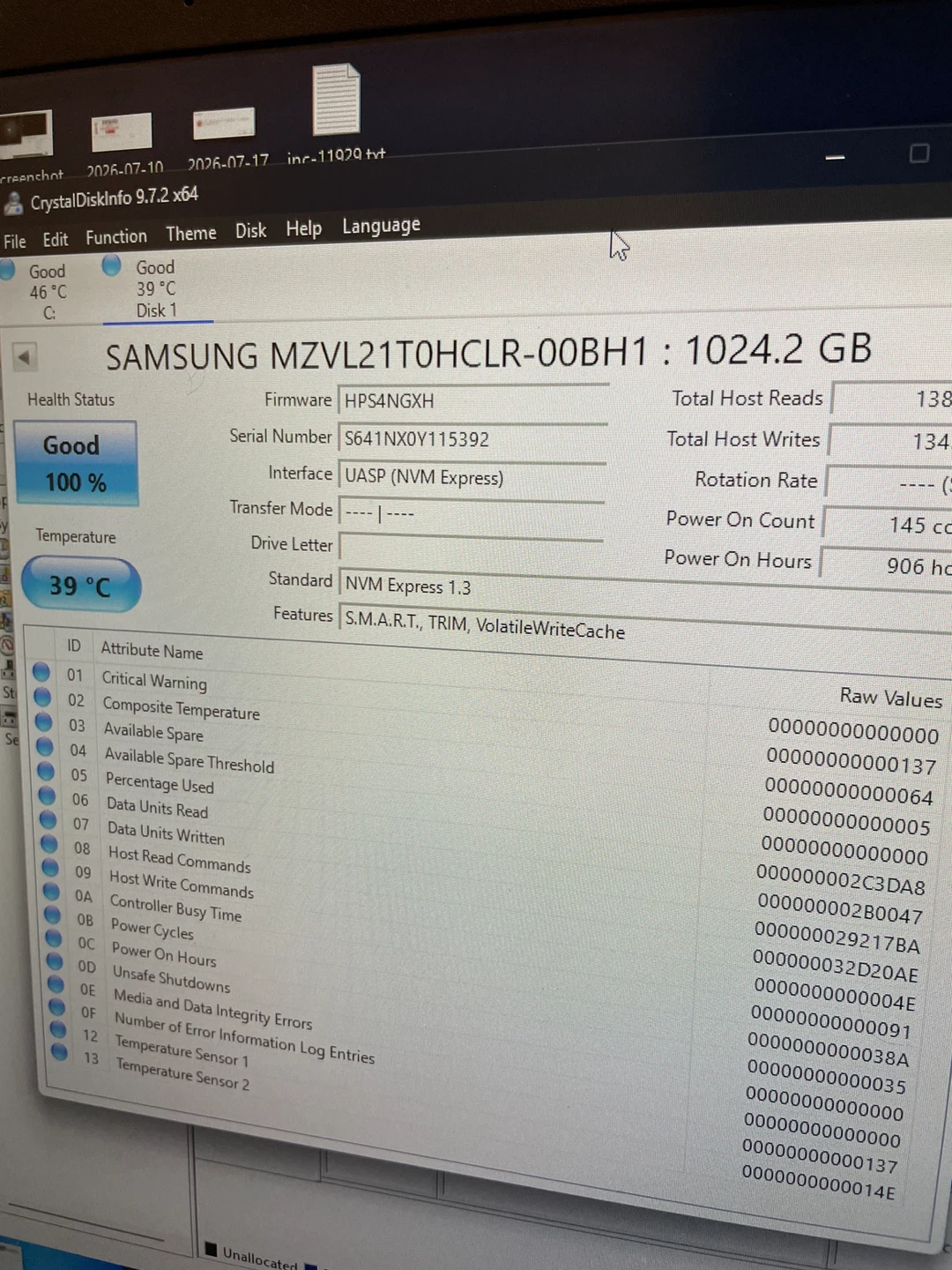 Barely used 1TB NVME gen 4 - photo 2