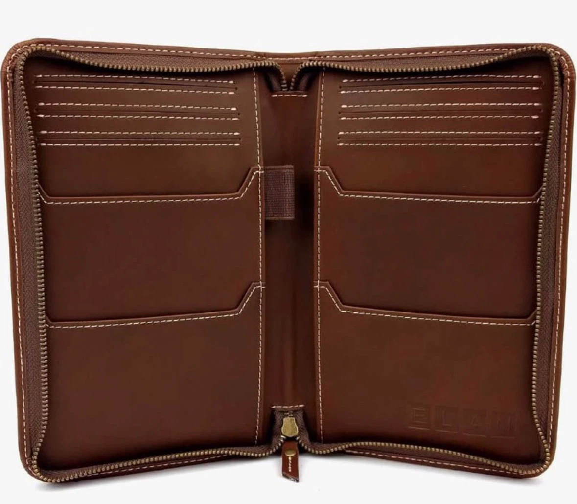 Leather Travel Wallet & Passport Holder, Brown