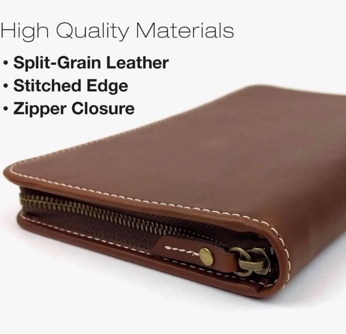 Leather Travel Wallet & Passport Holder, Brown - photo 5