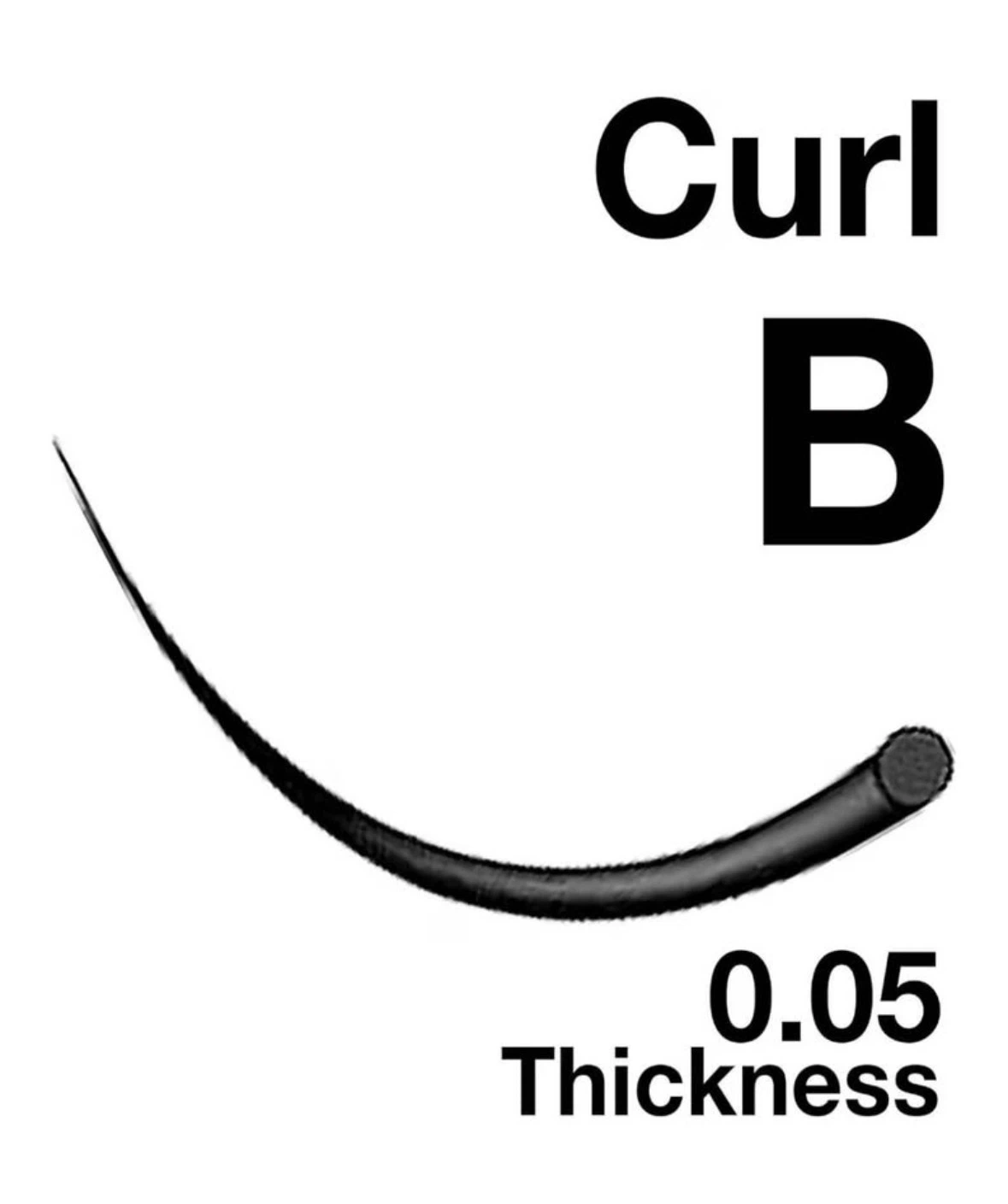 0.05mm Thickness B Curl 17mm Length Lashes Slik Mink - photo 2