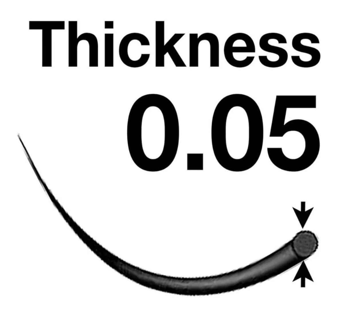 0.05mm Thickness B Curl 17mm Length Lashes Slik Mink - photo 3