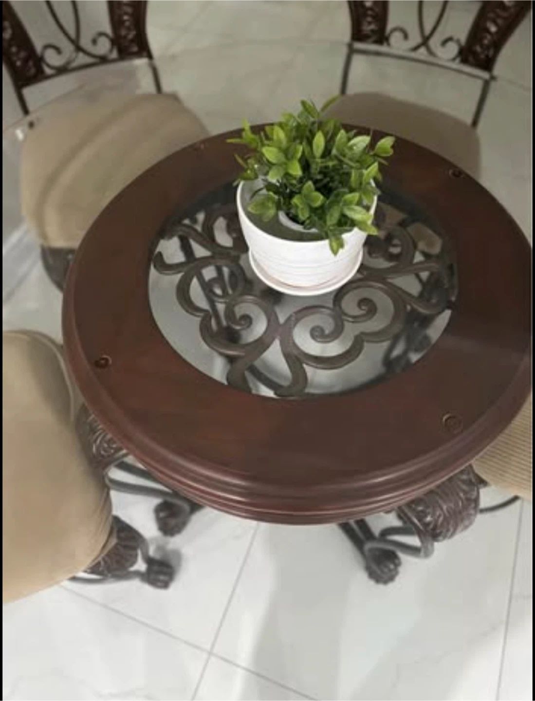 Glass Dining Set with 4 Chairs - photo 2