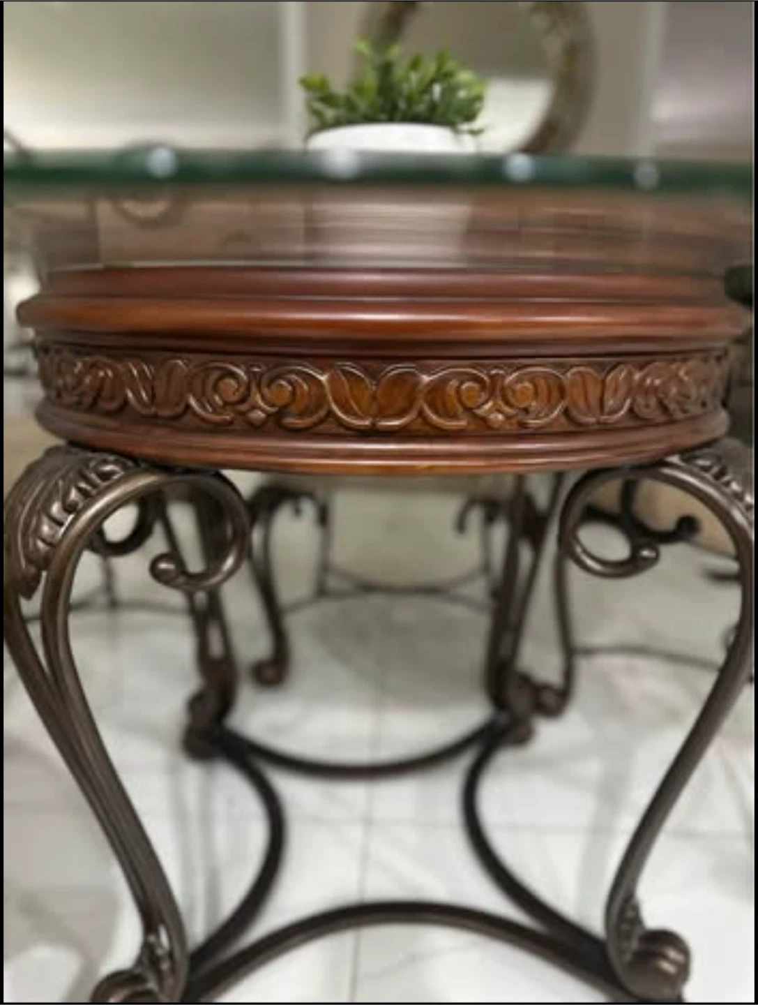Glass Dining Set with 4 Chairs - photo 3