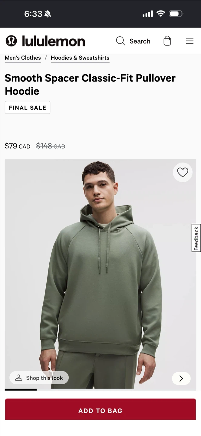 Lululemon smooth pull over