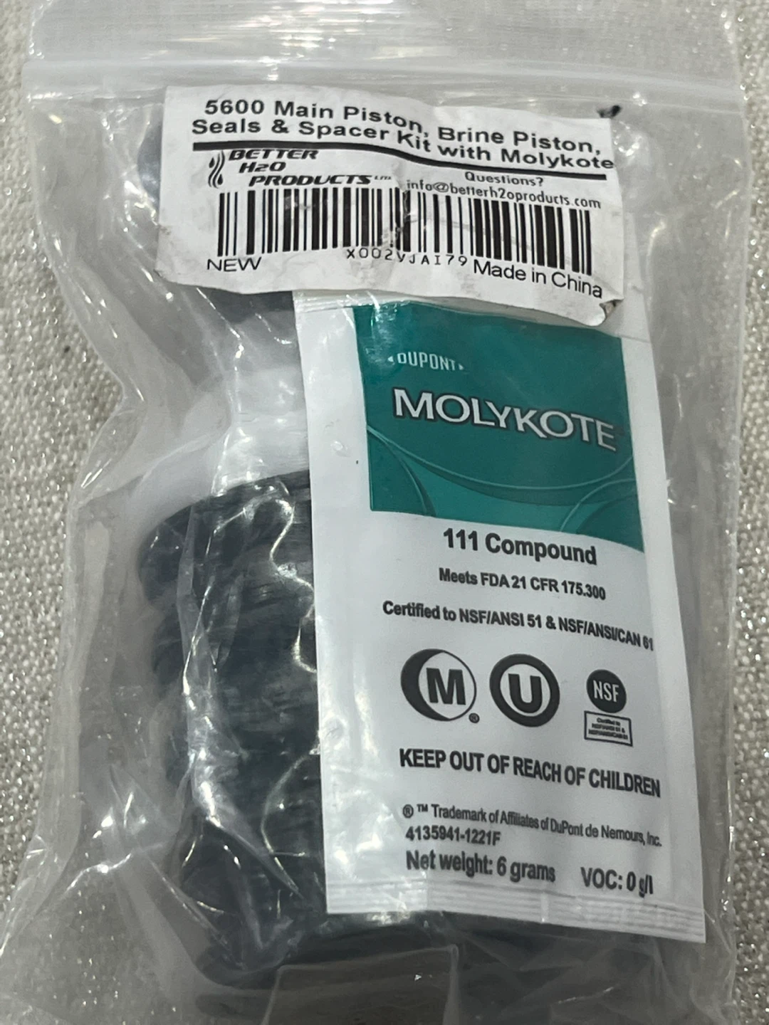 Better Water Products Softener Valve Refurbishment Kit - photo 4
