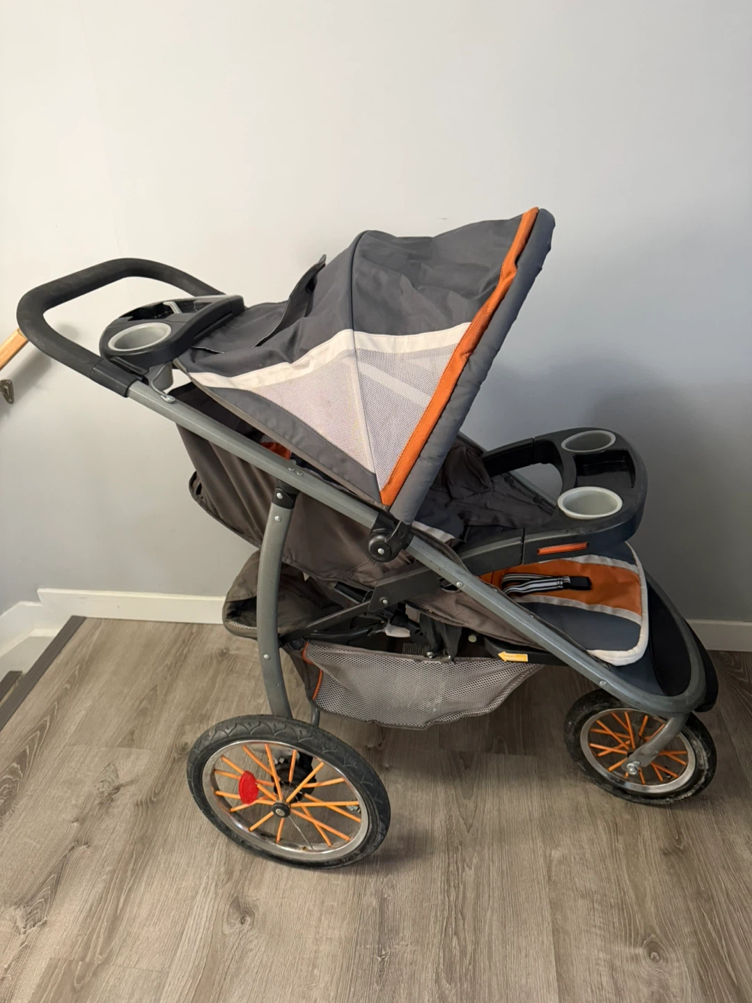 Baby Trend Jogging Stroller in Grey and Orange