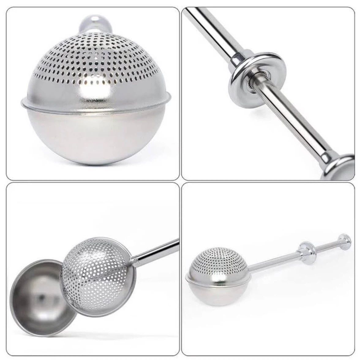2-Pc Flour Duster, 304 Stainless Steel Flour Sifter for Baking - photo 4