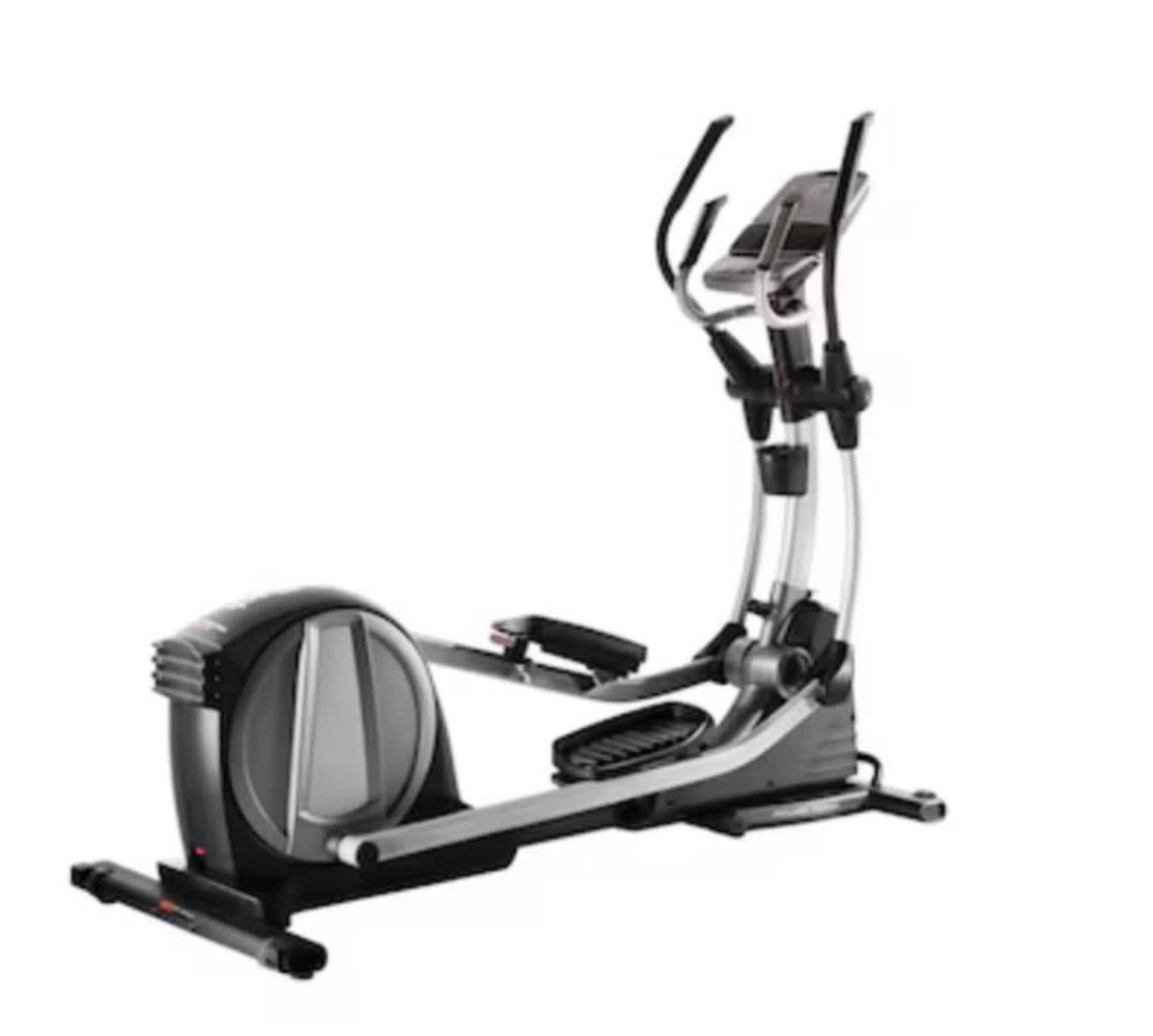 Black and Silver Elliptical Machine