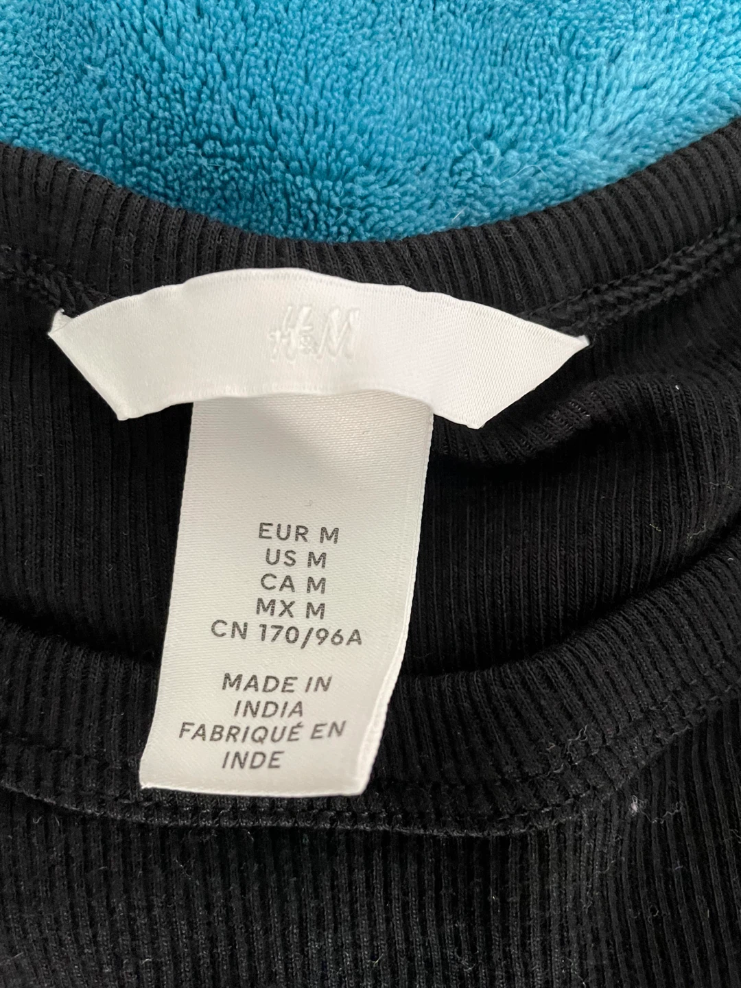 H&M Black Ribbed Tank Top - Size M - photo 3