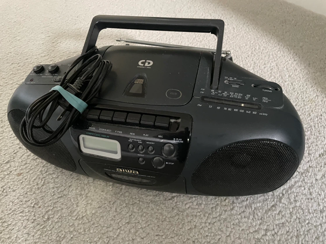 Aiwa AM FM radio (Note: CD and cassette player are not working)