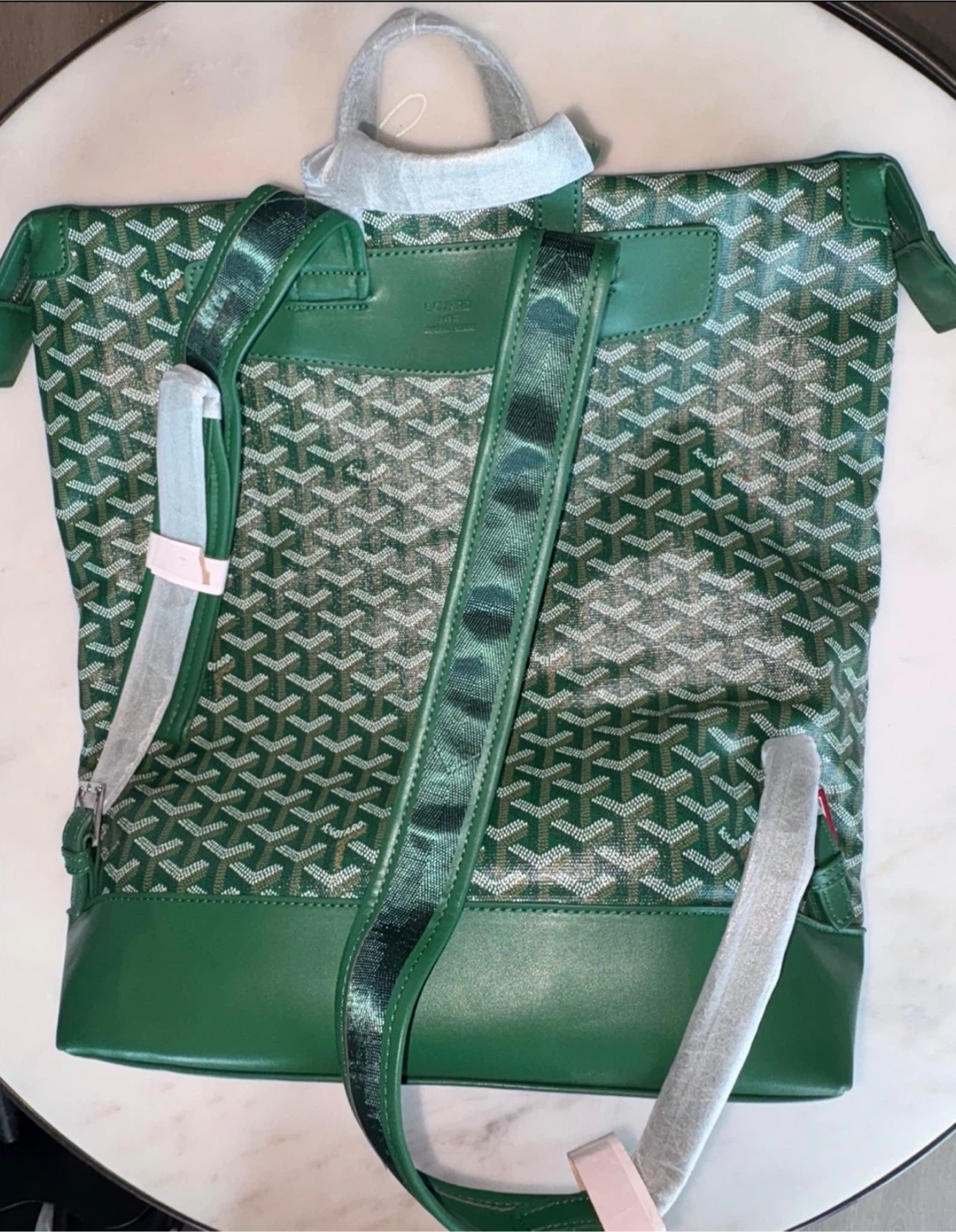 Goyard Green Printed Backpack Tote - photo 2