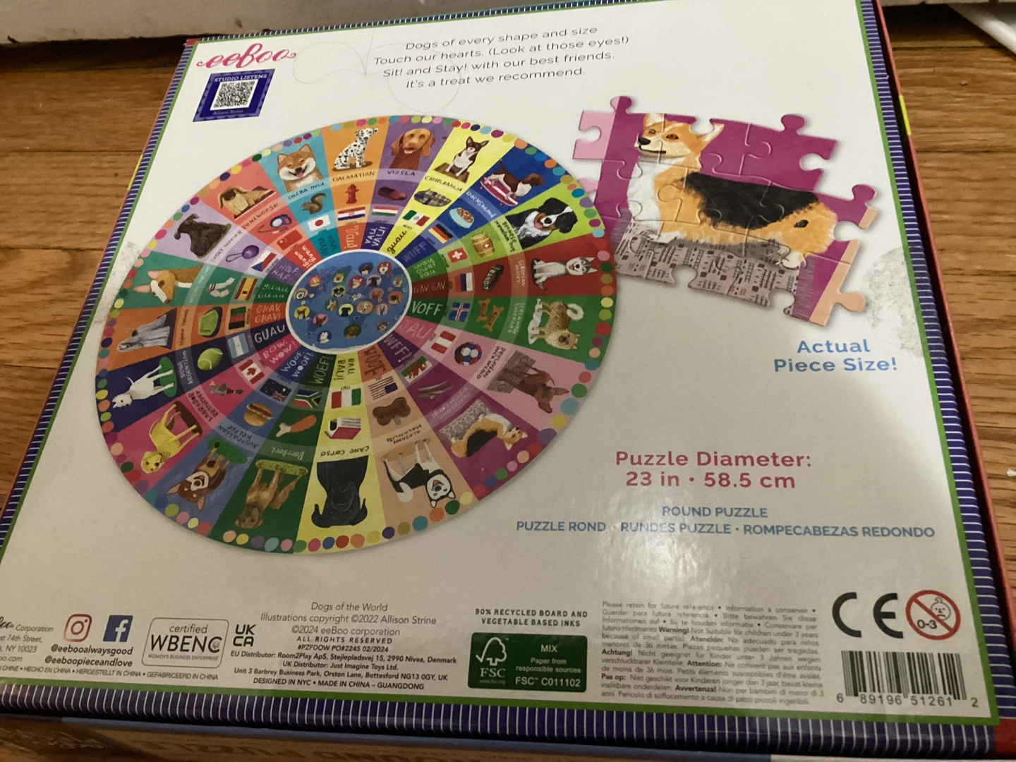 eeBoo Dogs of the World 500 Piece Round Puzzle - photo 2