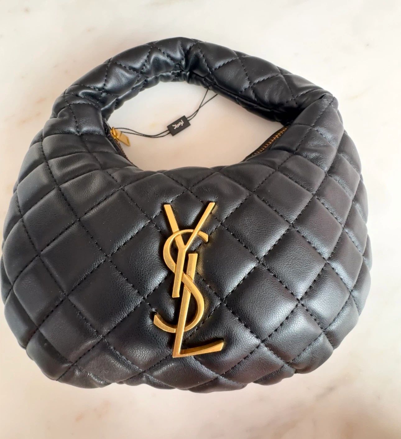Saint Laurent Black Quilted Leather Shoulder Bag