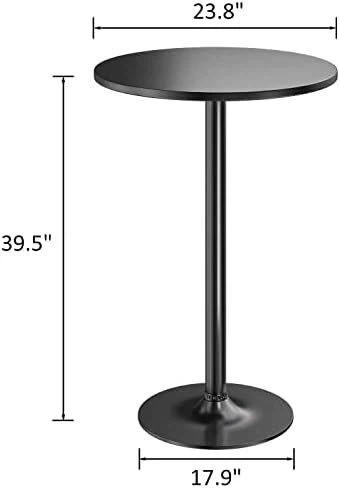 Black Round Bar Table