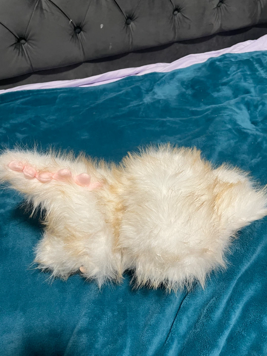 Fluffy zimomo toy labubu 30-40 cm long pretty big - photo 3
