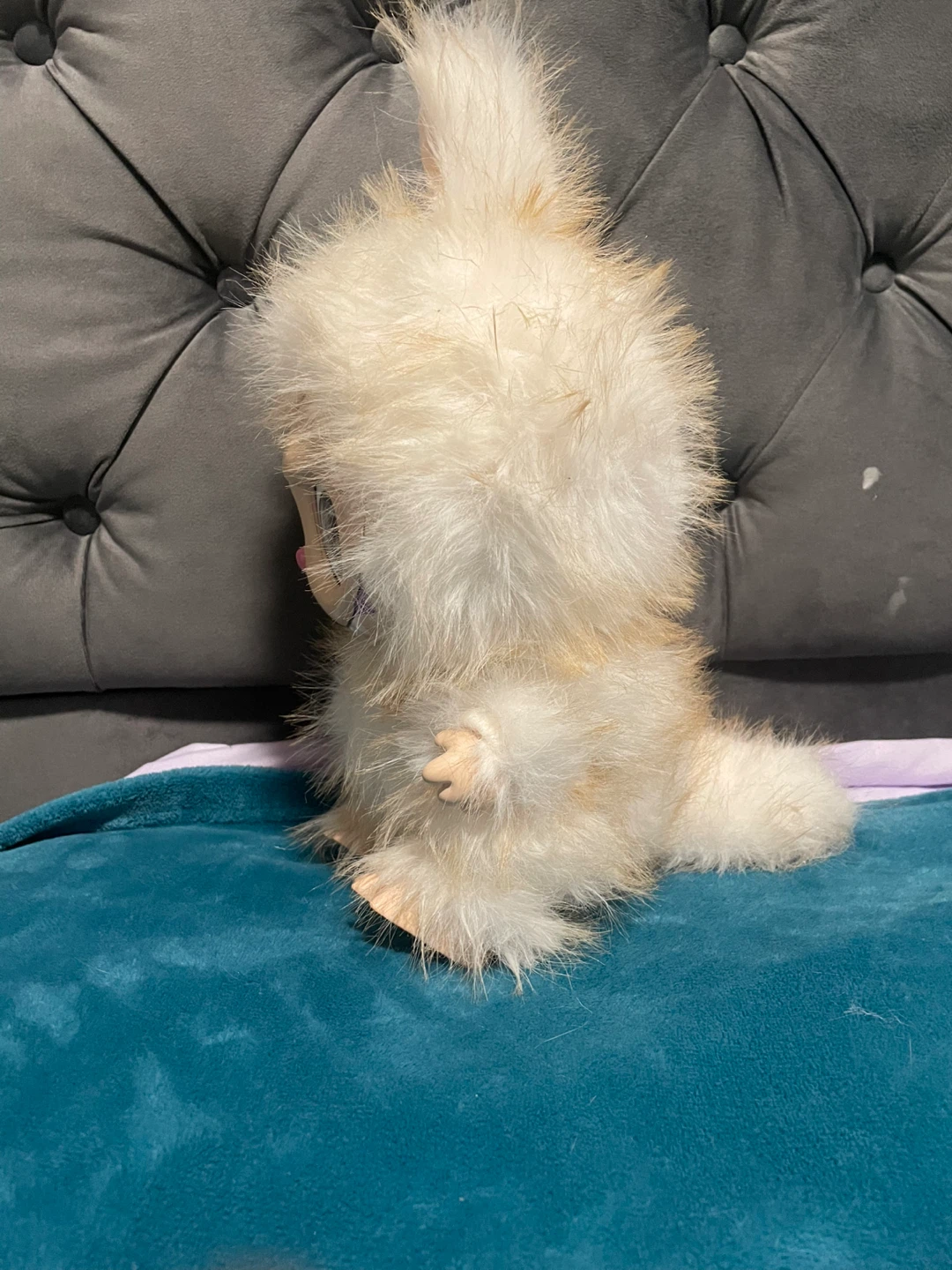 Fluffy zimomo toy labubu 30-40 cm long pretty big - photo 4