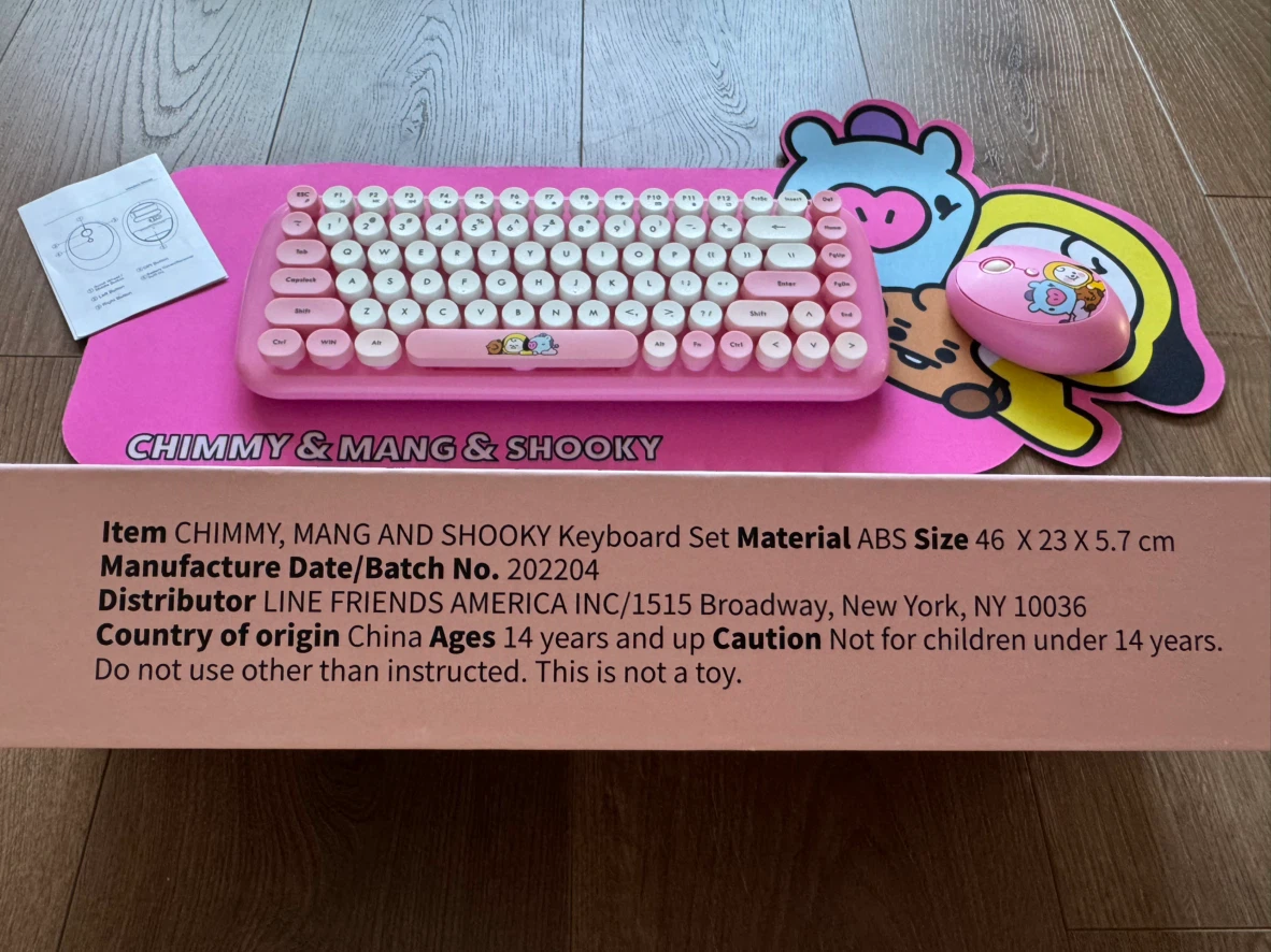 New BT21 Chimmy, Mang & Shooky Keyboard and Mouse Set - photo 4