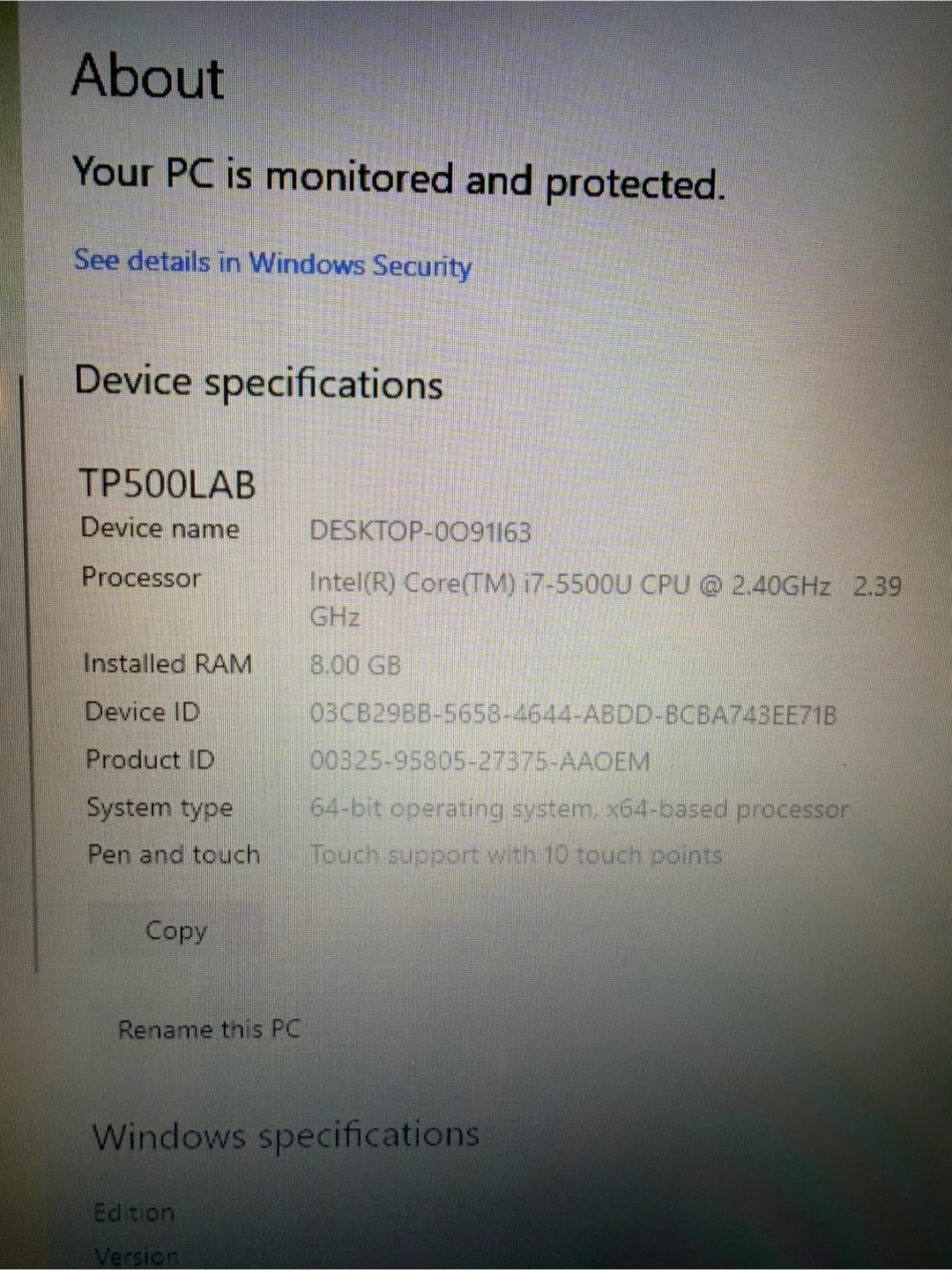 ASUS TP500LAB Laptop - photo 2