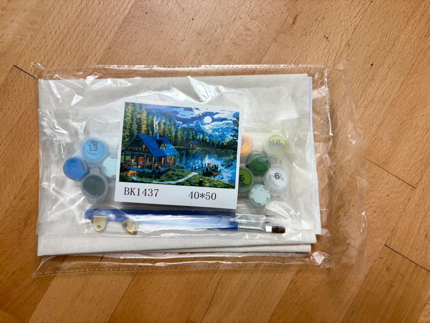 Paint by Number Kit - Cabin by the Lake Scene