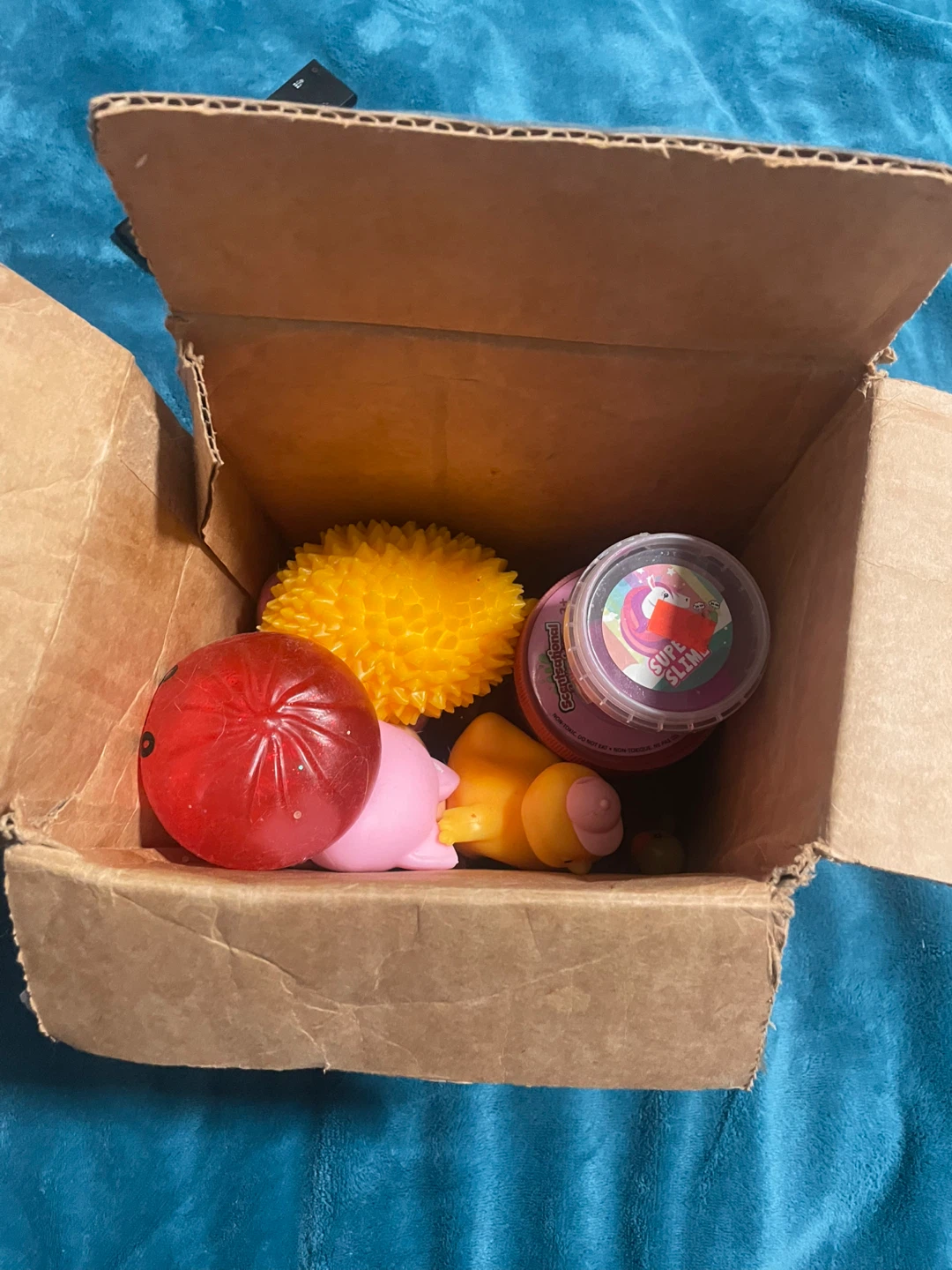 regular squishy, and taba squishy mystery box used