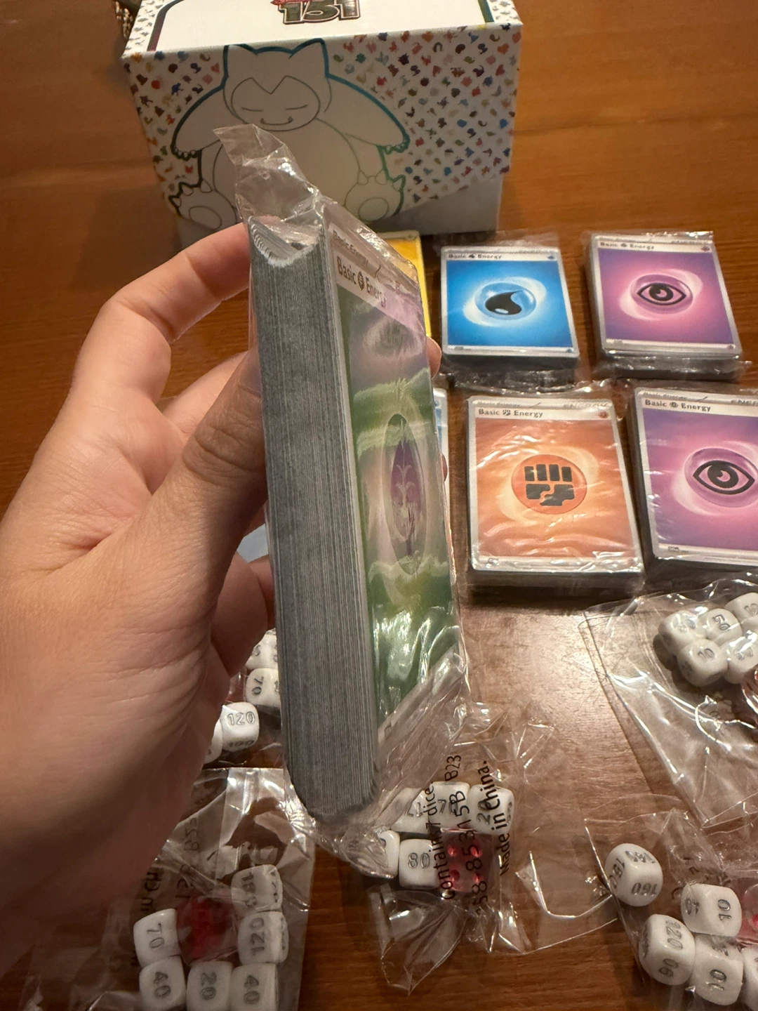 Pokemon unopened Energy cards and dice sets from 151 - photo 3