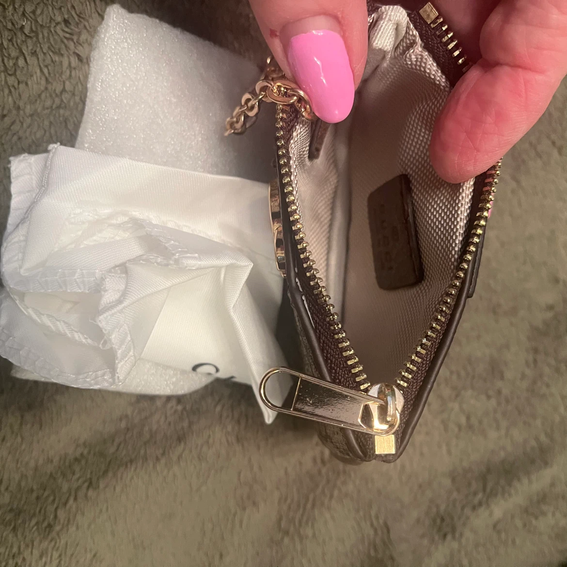 Monogram Key Pouch with Chain - photo 4