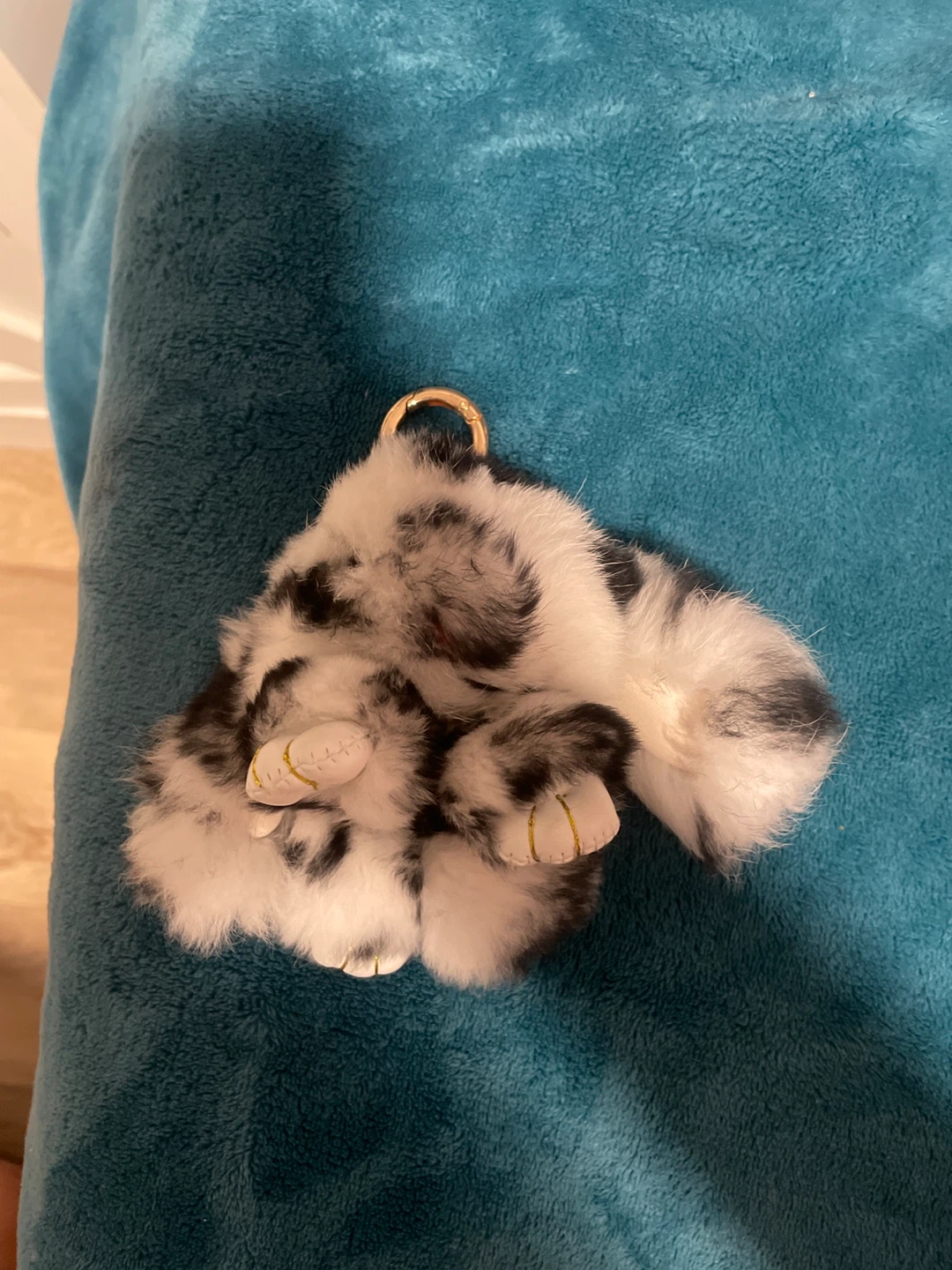 Fluffy Faux Fur Animal Keychain Charm