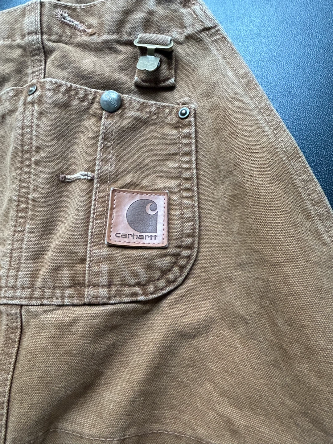 Carhartt Brown Canvas Bib Overalls - Size 42 x 32 - photo 4