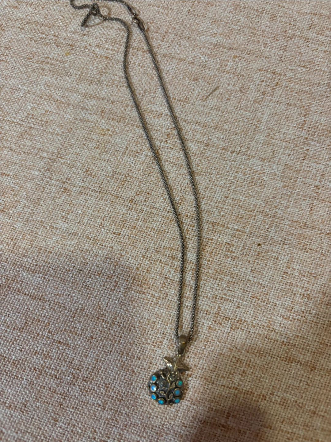 Pendant Necklace with Turquoise pomegranate