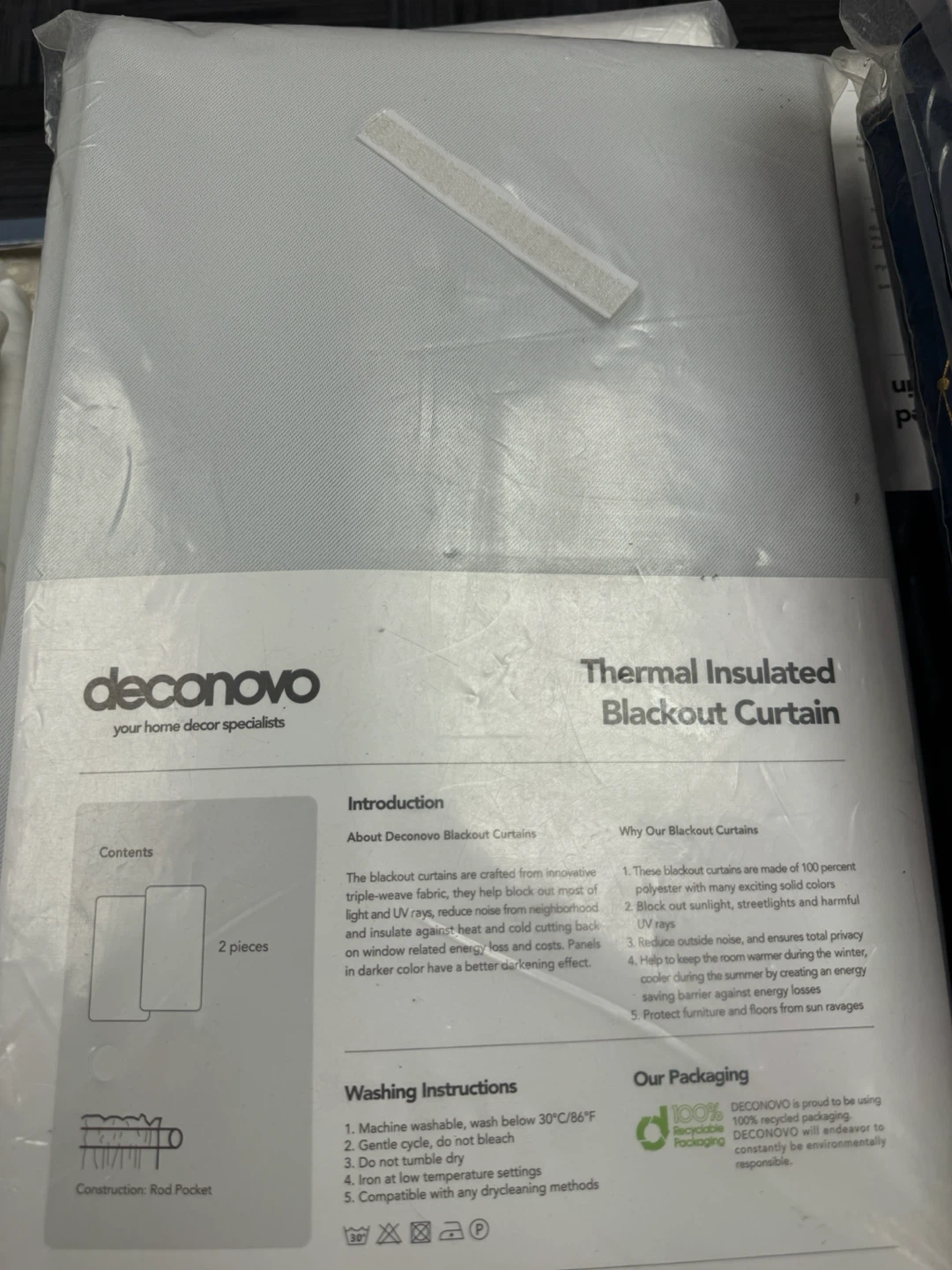Deconovo Thermal Insulated Blackout Curtains 2 Panels