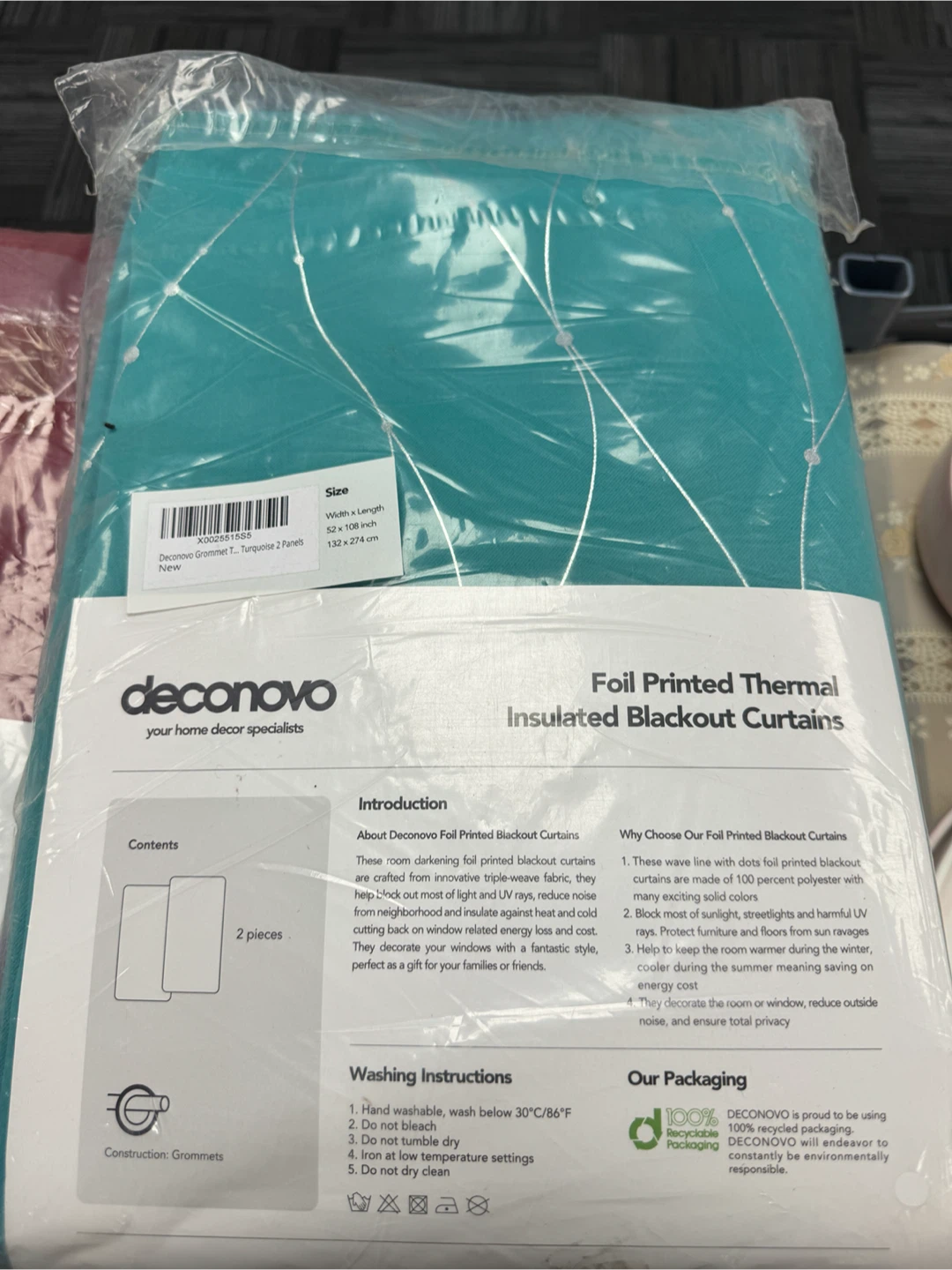 Deconovo Thermal Insulated Blackout Curtains 2 Panels - photo 2