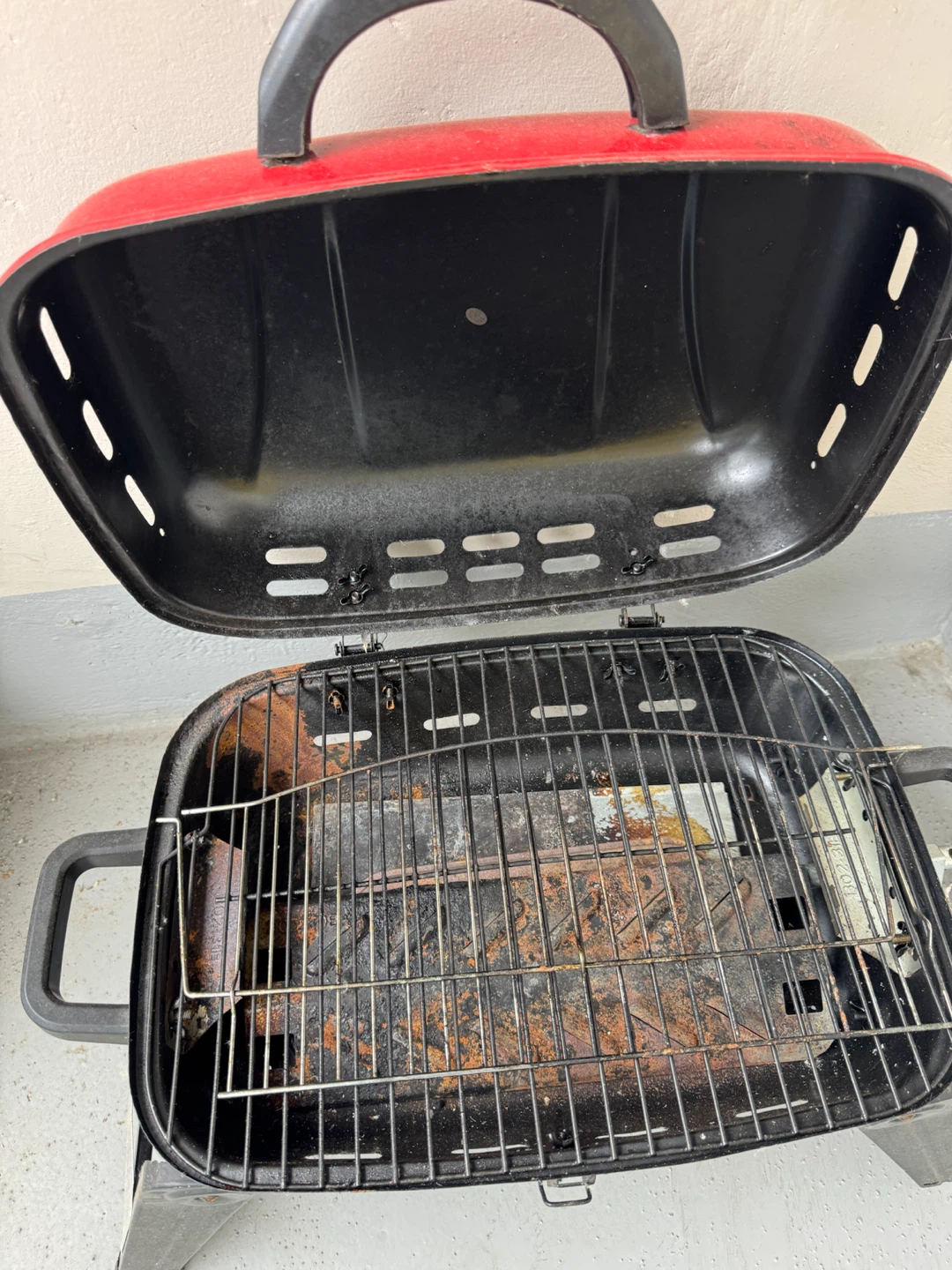 Portable Red Propane BBQ Grill