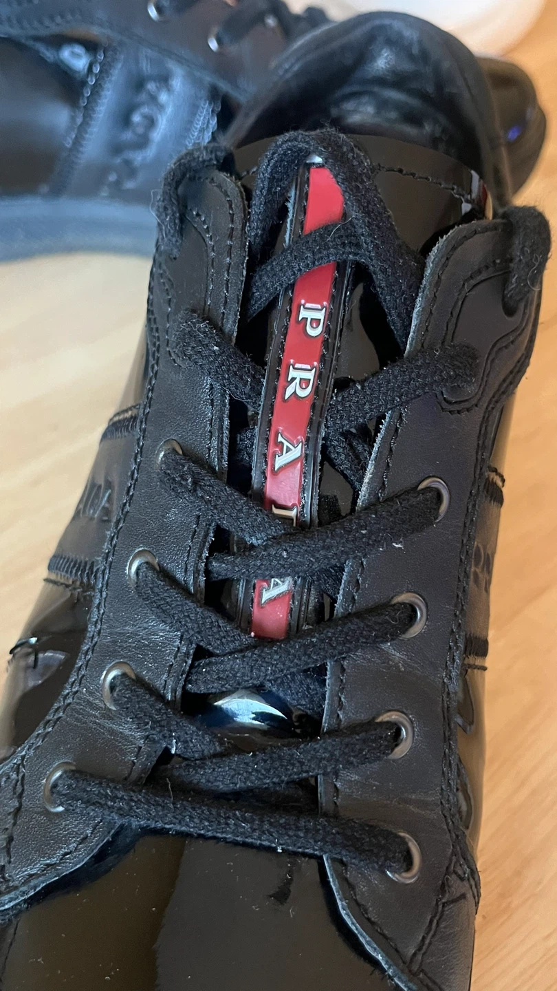 Prada Black Patent Leather Sneakers - photo 2