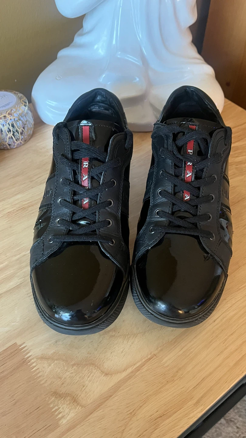 Prada Black Patent Leather Sneakers - photo 5