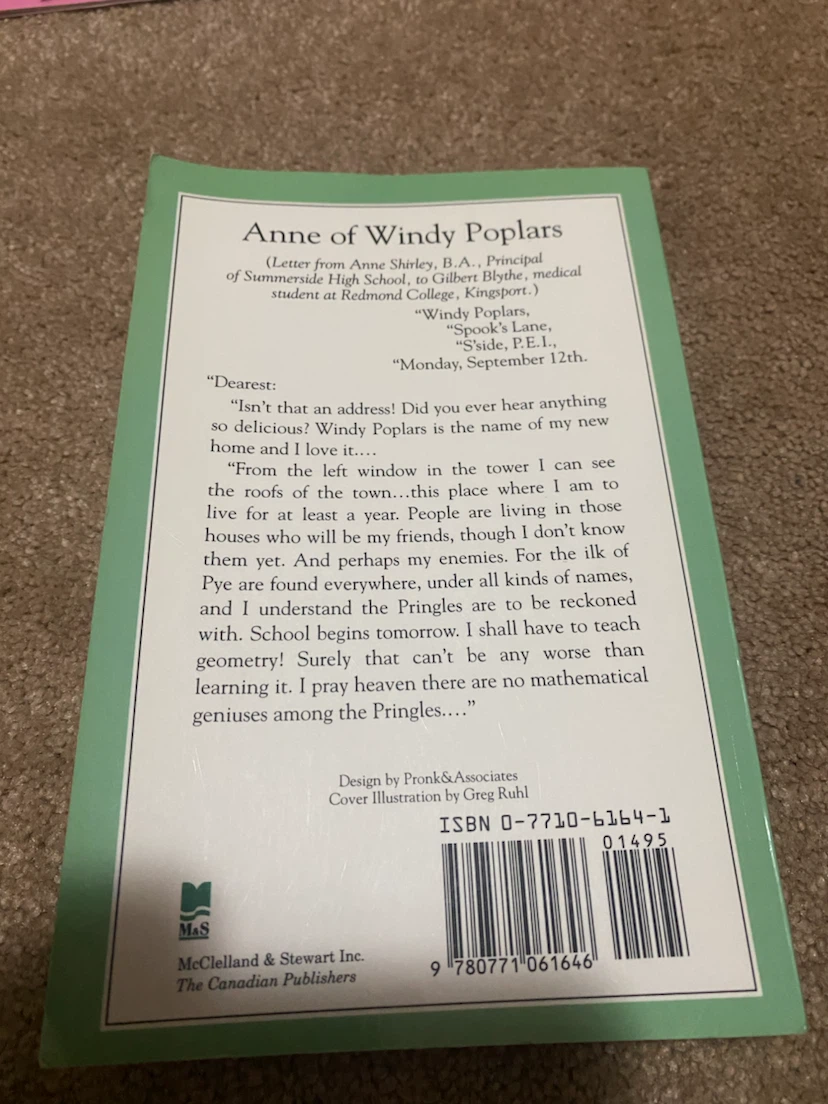 L.M. Montgomery Anne of Windy Poplars Book - photo 2