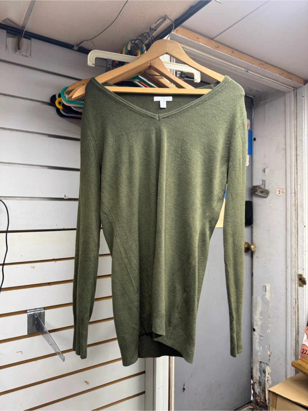 New York & Company Olive Green Sweater