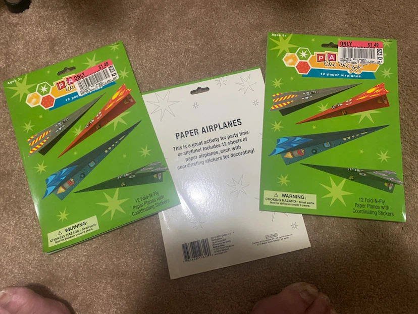 PA like Crazy! 12 Fold-N-Fly Paper Airplanes with Stickers