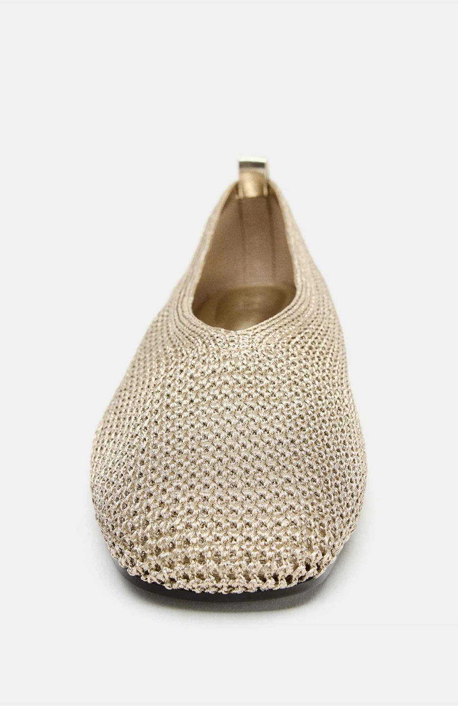 BNWT Zara Gold Woven Ballet Flats (Size 39 / US 8) - Brand New - photo 2