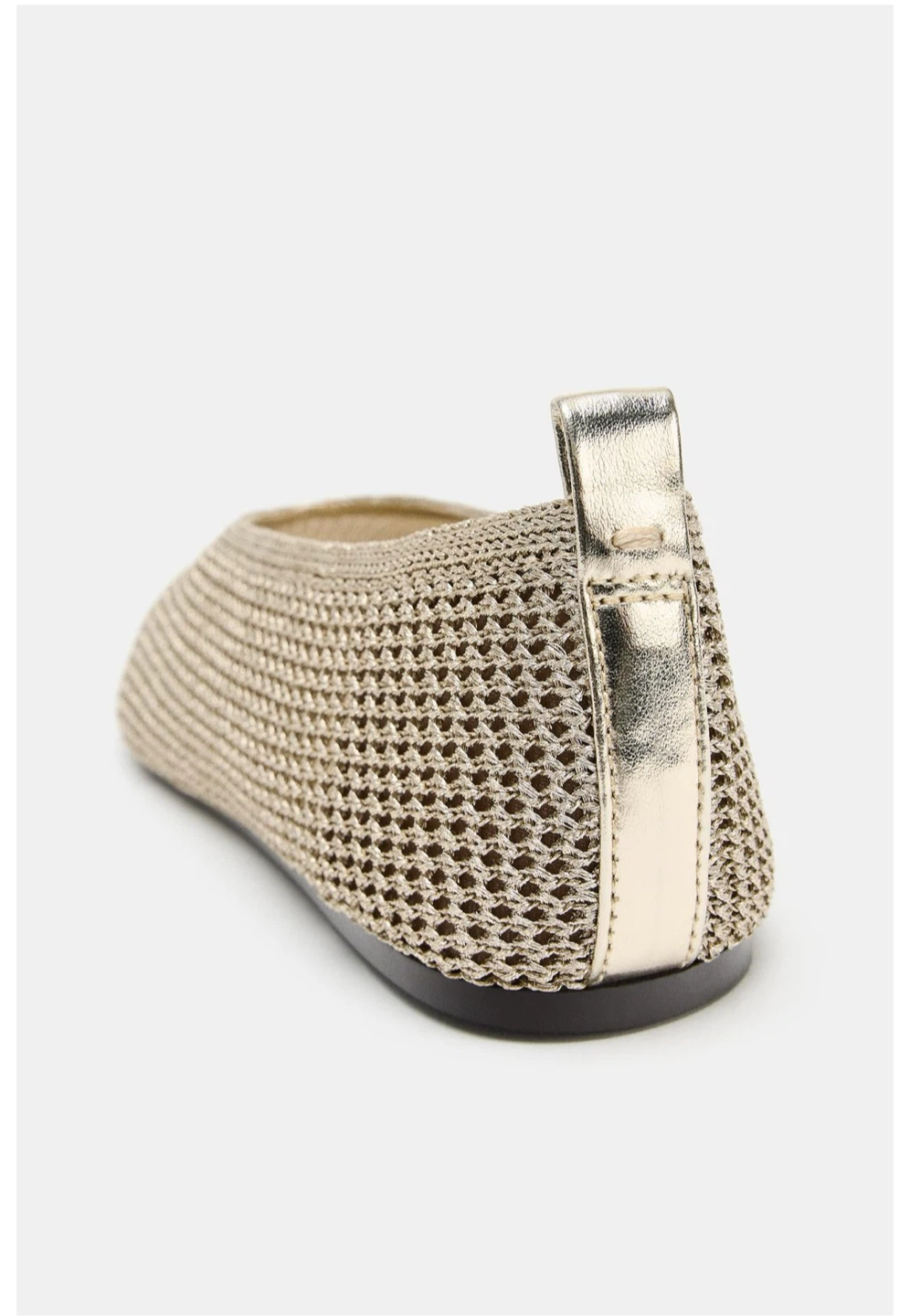 BNWT Zara Gold Woven Ballet Flats (Size 39 / US 8) - Brand New - photo 3