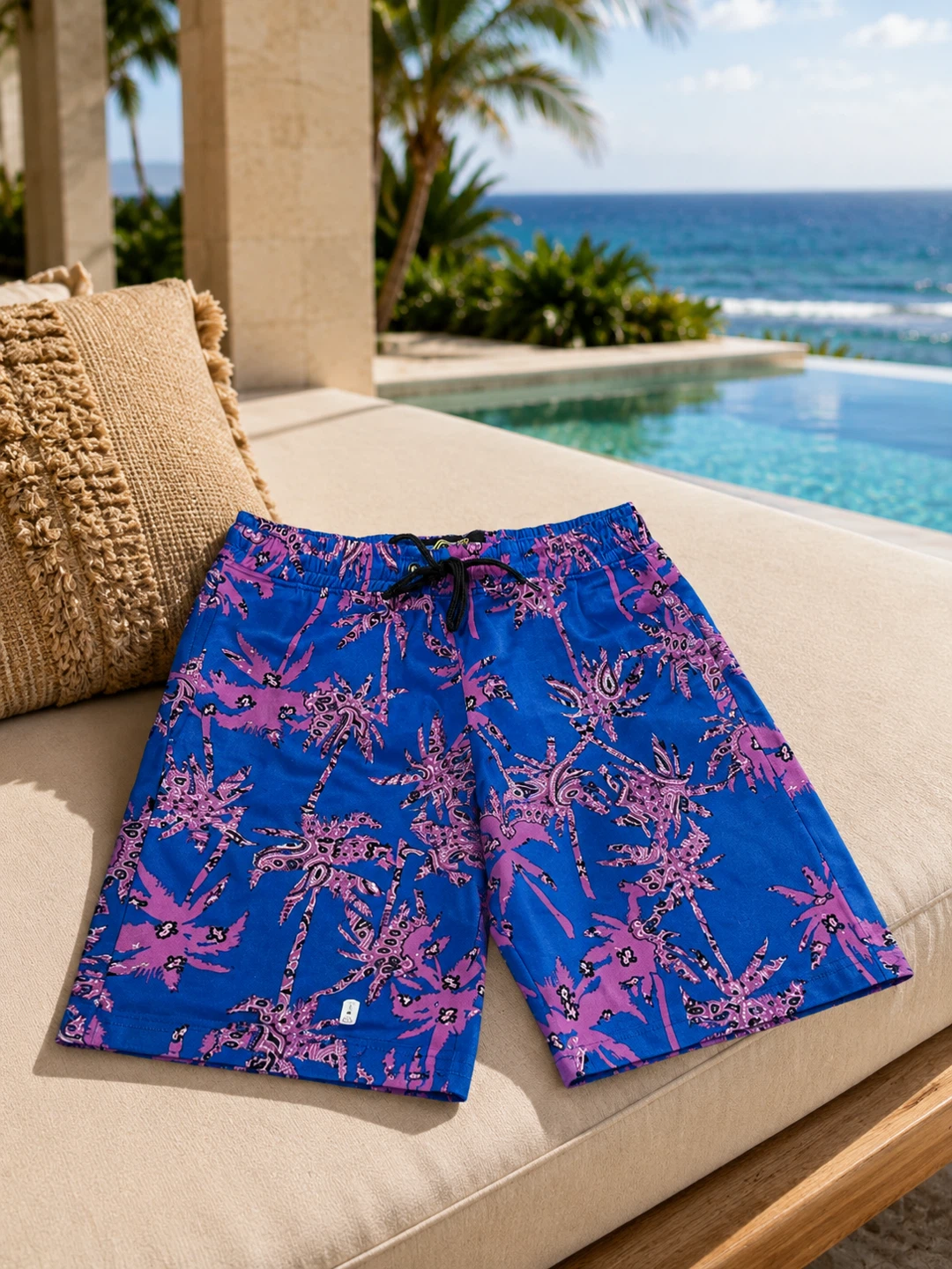 NEW Good Vibes Men’s M Paisley Palm Tree Swim Shorts - photo 3