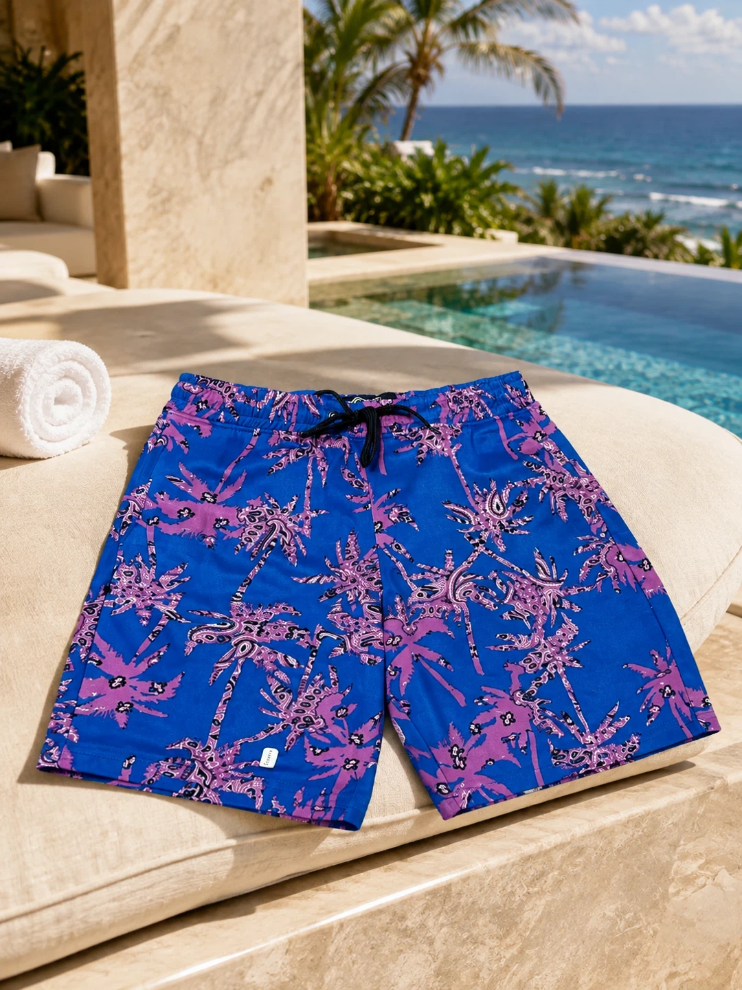 NEW Good Vibes Men’s M Paisley Palm Tree Swim Shorts - photo 4