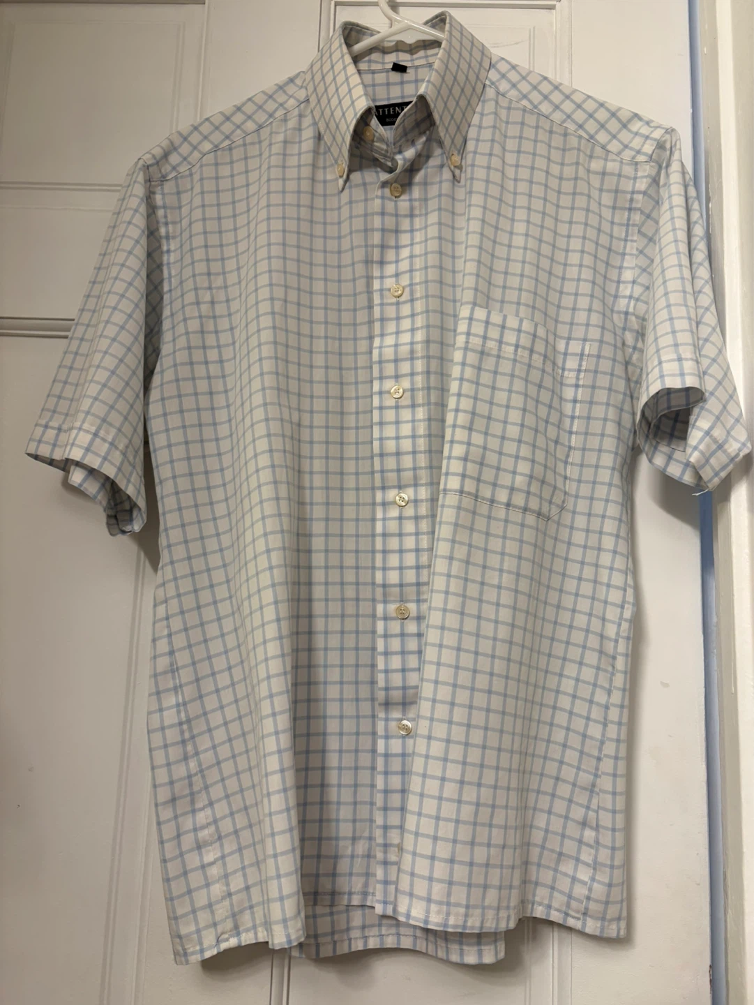 Attention Short Sleeve Button-Up Shirt - photo 2