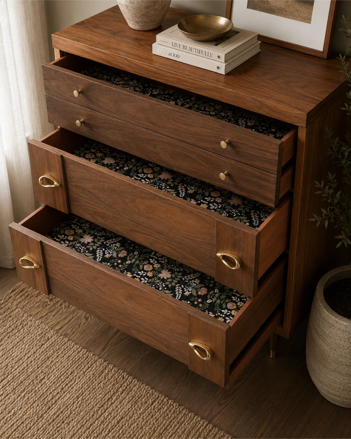 ✨Vintage Viscol Walnut Tallboy Dresser | Mid-Century Modern - photo 4