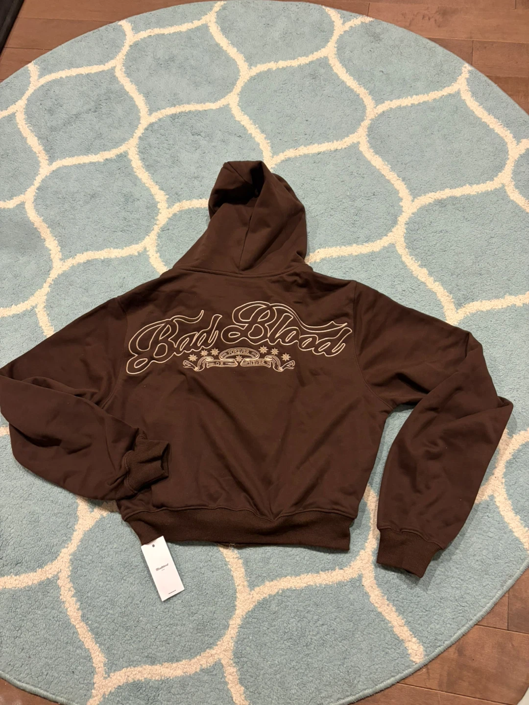 BNWT Bad Blood Brown Zip Up Hoodie Size S - photo 2