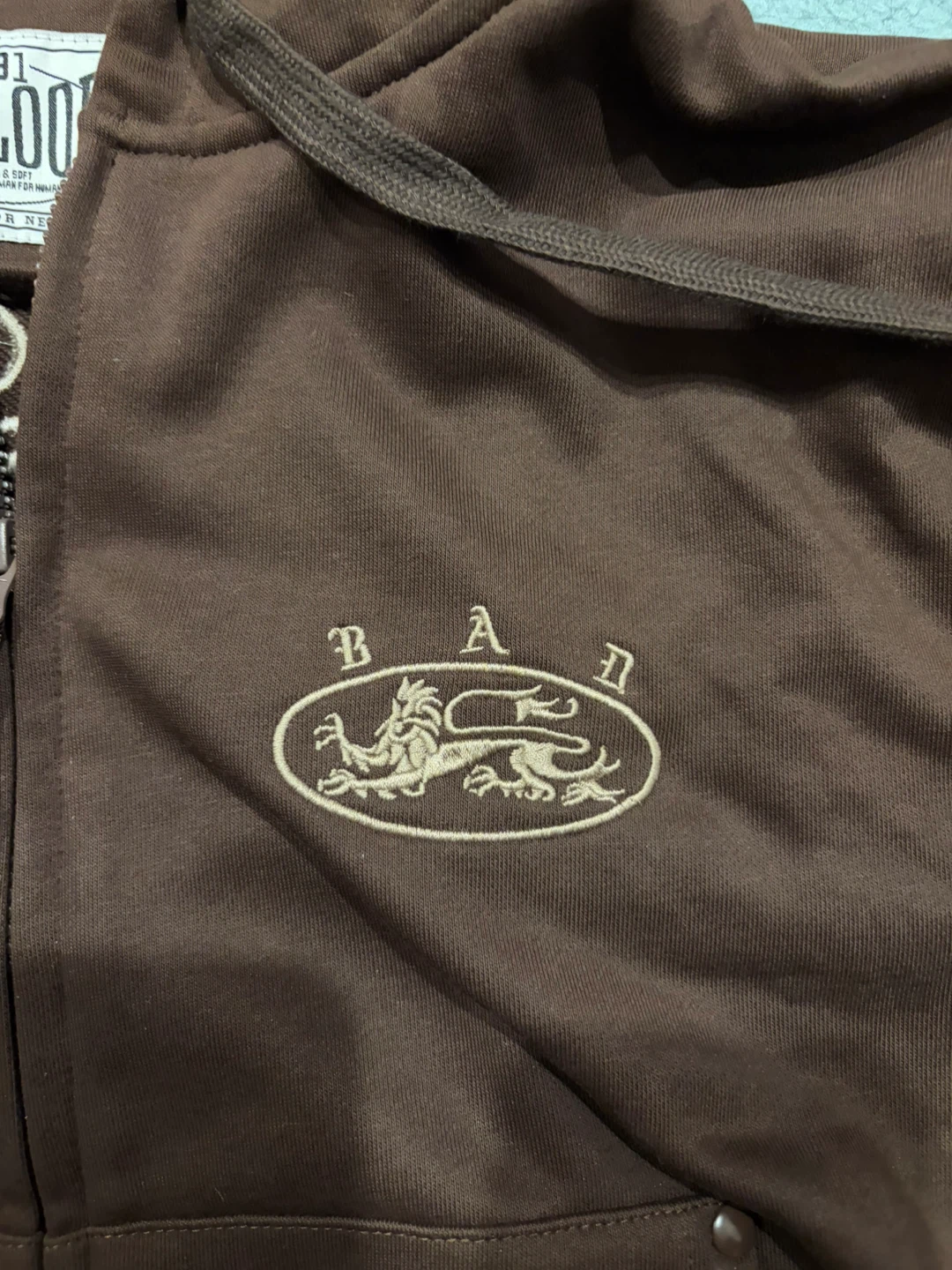 BNWT Bad Blood Brown Zip Up Hoodie Size S - photo 4